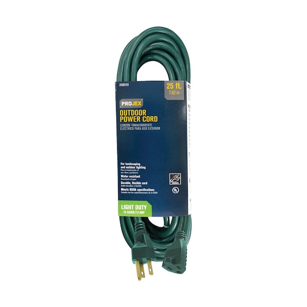 Projex Projex Indoor or Outdoor 25 ft. L Black Extension Cord 16/3 OUSJT163P - main
